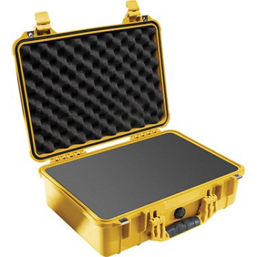 Pelican Case 1500 - W/Foam, Yellow
