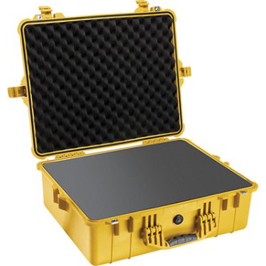 Pelican Case 1600 - W/Foam, Yellow