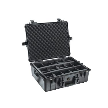 Pelican Case 1600 - W/Dividers, Black